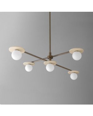 Mid Century Camlı Sıvamalı Avize