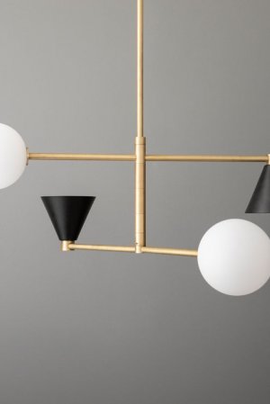 Mid Century Camlı Salon Avize