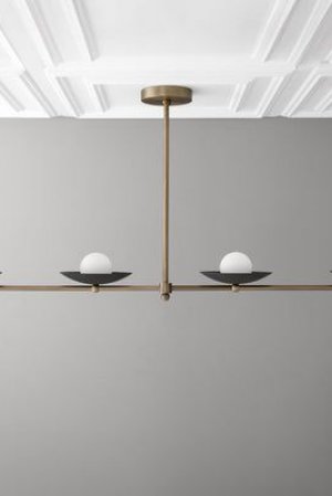 Mid Century Sıralı Camlı Avize